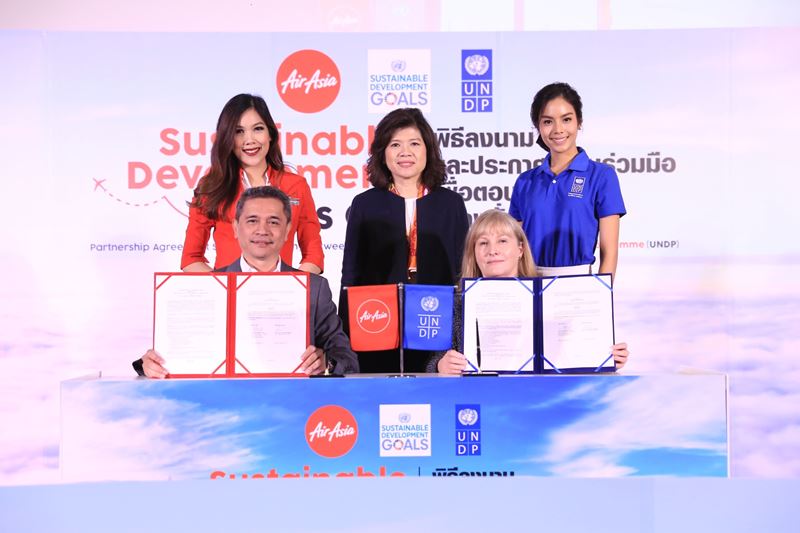 แอร์เอเชียจับมือ UNDP ประกาศความพร้อมก้าวสู่การพัฒนาอย่างยั่งยืน